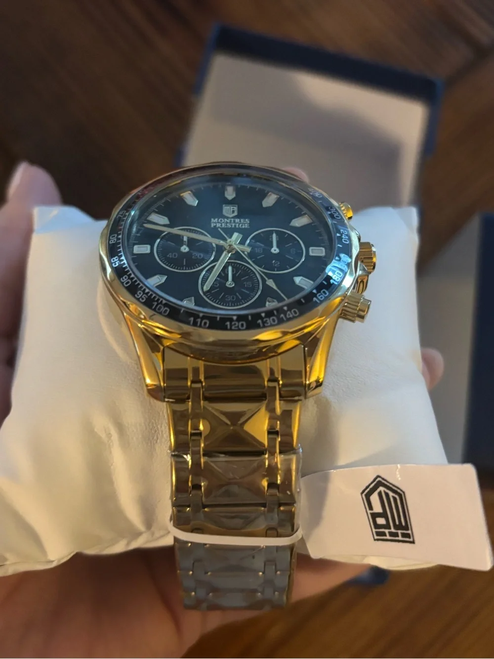 MPW-0344 Invicta Montres Prestige Men 44.5mm Metal Gold Black PC21S Quartz Watch
